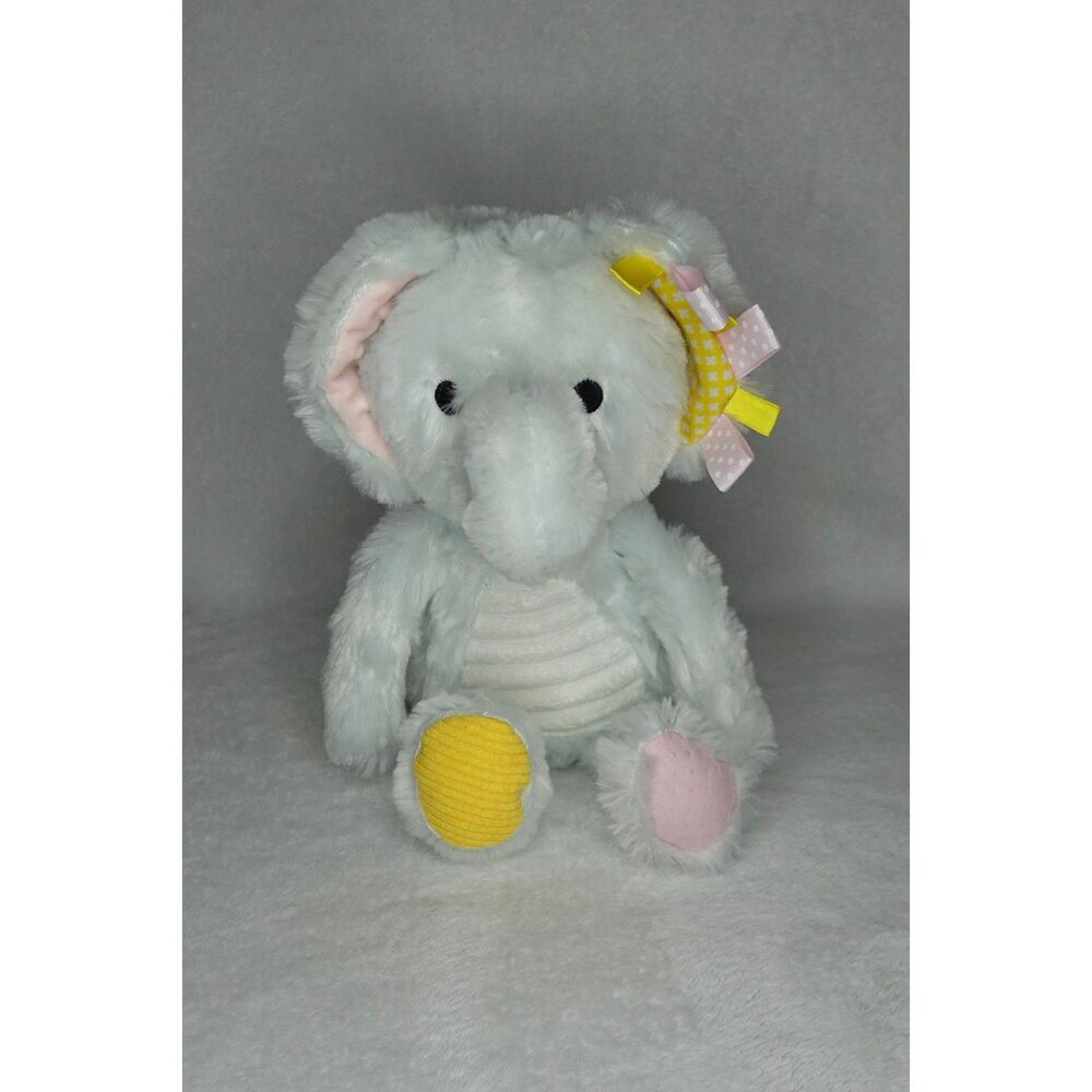 Make Believe Ideas Elephant Plush Stuffed Baby Toy Tag Crinkle Ear Rattle 2021